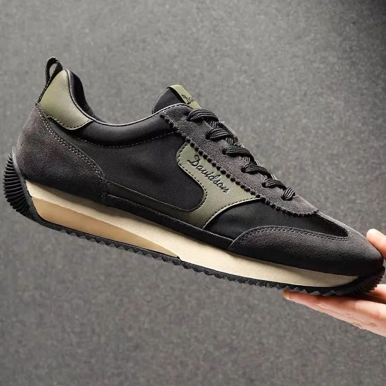 男鞋春季新款时尚轻便软底增高真皮舒适休闲鞋透气复古阿甘鞋潮鞋