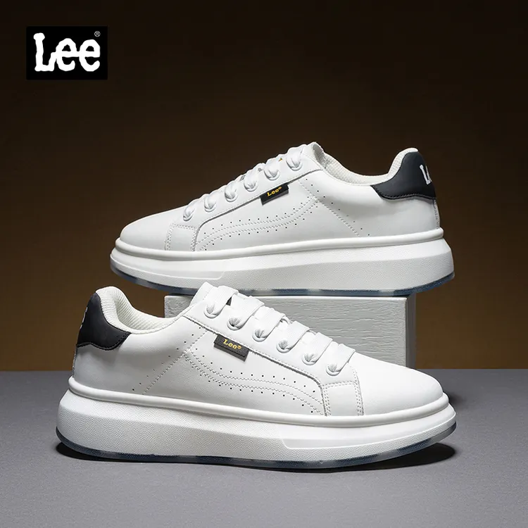 Lee男鞋新款白色板鞋男百搭运动鞋子男式男款男厚底增高休闲鞋男