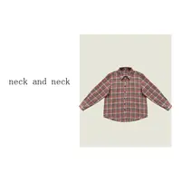 【 neck and neck 】“ 诗意尼斯  ” 复古格纹磨毛衬衫宽松衬衣