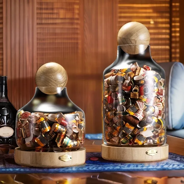 茄龙雪茄标收纳罐摆件装饰瓶个性展示防潮收藏茄标瓶CLX-23IO1