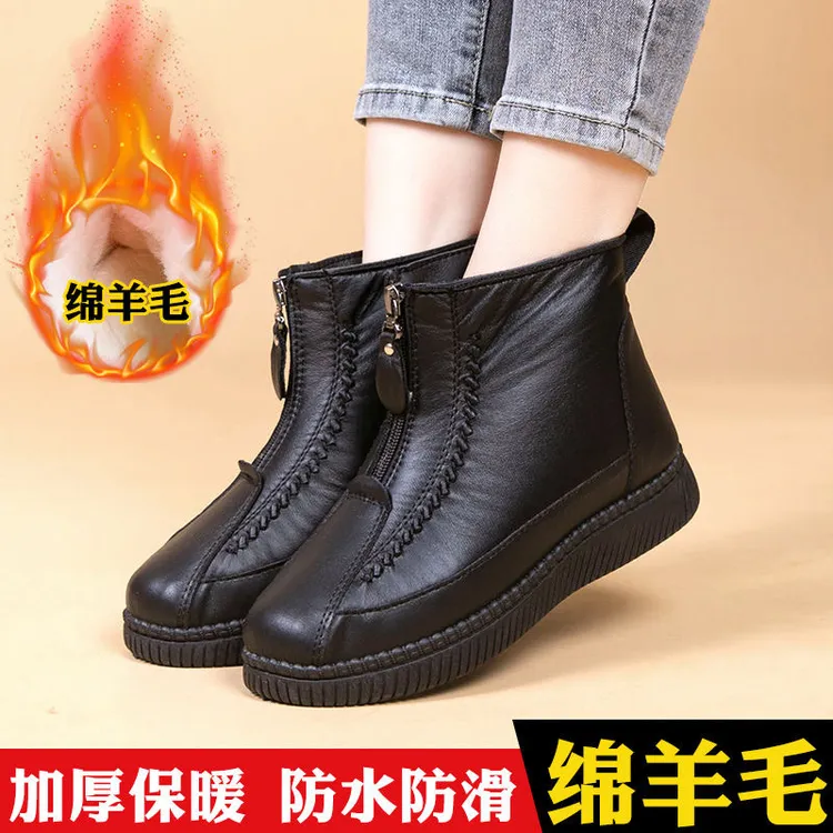 冬季加绒加厚保暖中老年妈妈鞋老北京布鞋女棉鞋老北京布鞋女鞋商品图