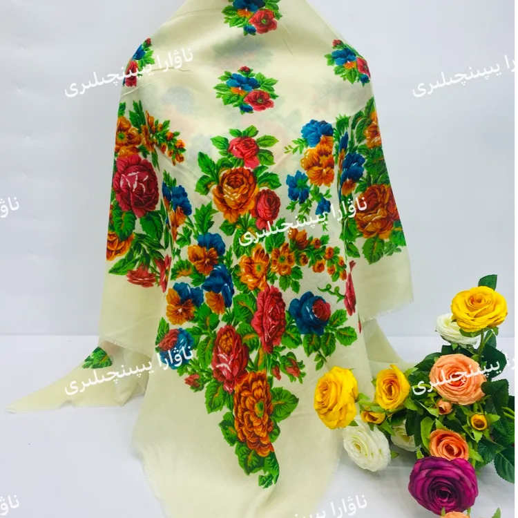 新疆民族风印花柔软舒适大玫瑰花正方形130厘米正方形大披肩包邮