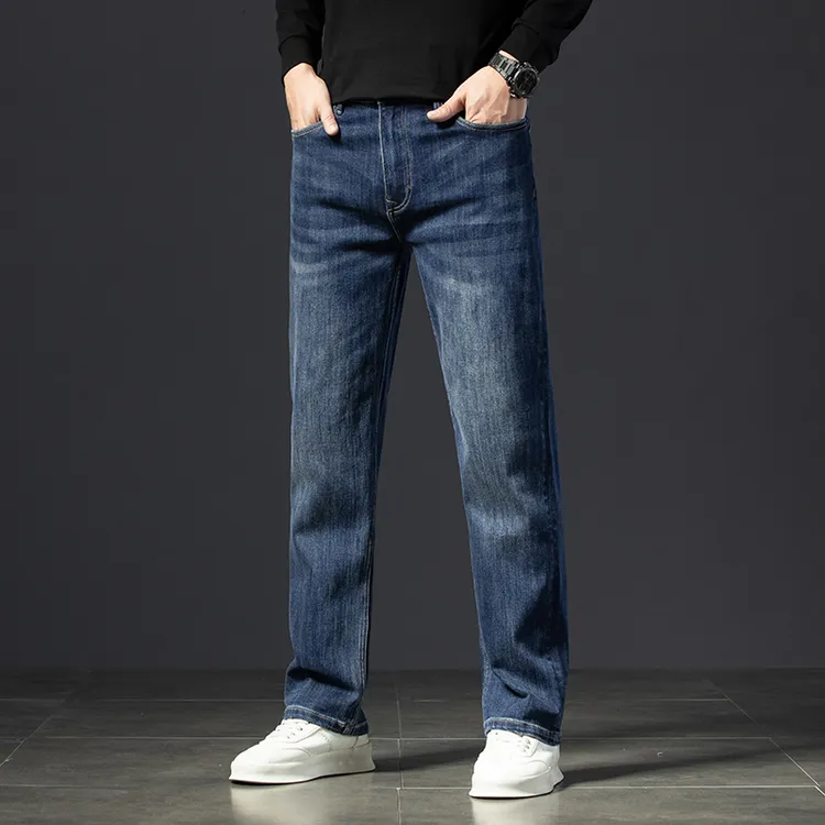 男土春秋直筒宽松穿搭牛仔裤休闲百搭男款按牛仔裤男款秋冬款