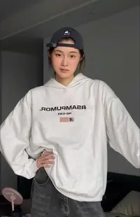 国潮发泡小旗帜卫衣男女