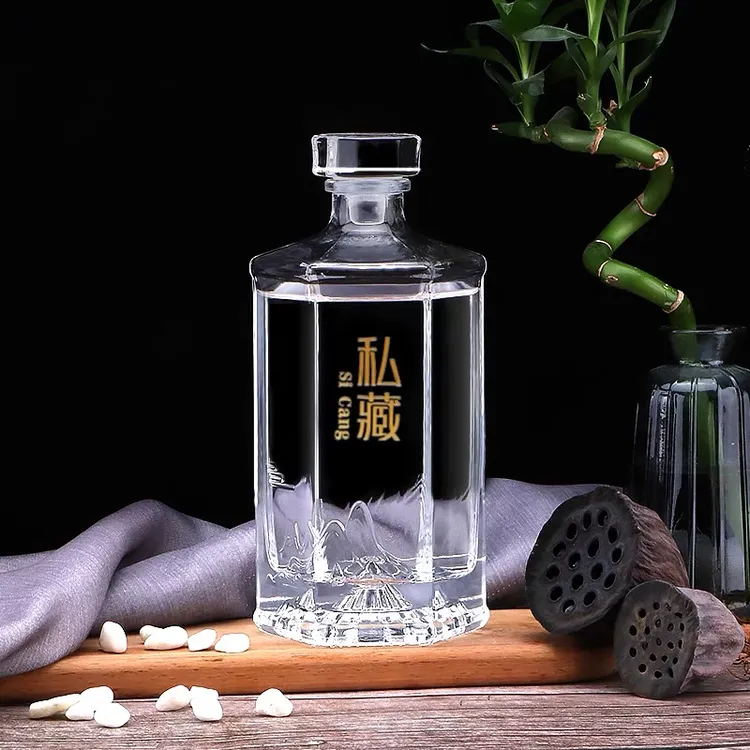 酒瓶空瓶玻璃装酒容器一斤装密封果酒瓶高档泡酒家用加厚瓶子定制