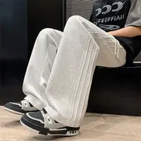 卫裤男春秋季新款垂感阔腿男生长裤港风潮牌运动直筒宽松休闲裤子
