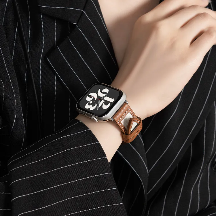 适用iwatch8表带S9苹果S8手表applewatch9真皮S7秋冬7新款SE高级