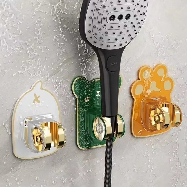 简约花洒支架免打孔淋浴喷头挂钩莲蓬浴室淋浴墙底座无痕防水粘钩
