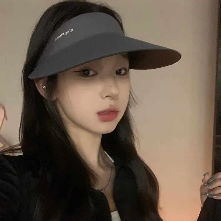 空顶帽子夏季防紫外线遮脸遮阳防晒太阳帽无痕一体防晒舒适透气