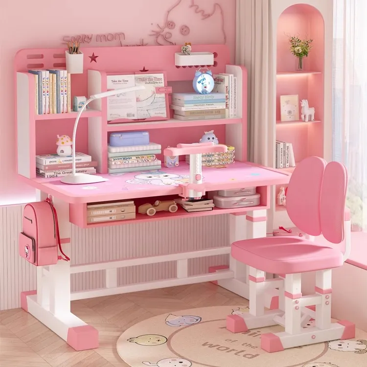 家用儿童学习桌简易书桌小学生专用写字桌多功能可升降课桌椅套装