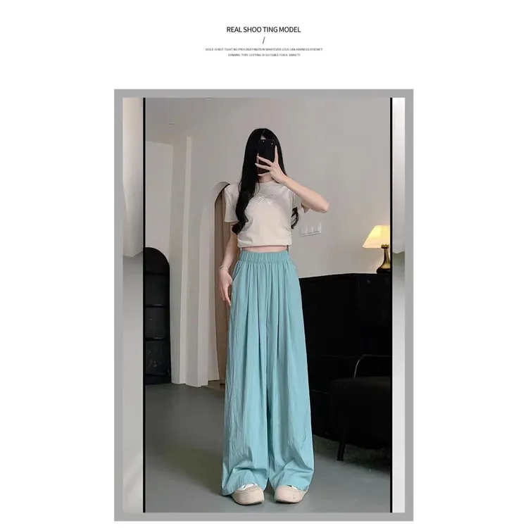 夏季慵懒风垂感薄款山本裤女小个子防晒潮流阔腿复古时髦凉凉裤裤