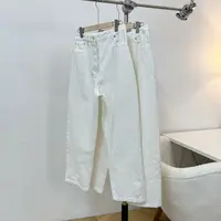 【若若美】X-1349水洗白色牛仔裤高腰休闲长裤显瘦白牛松锥裤子