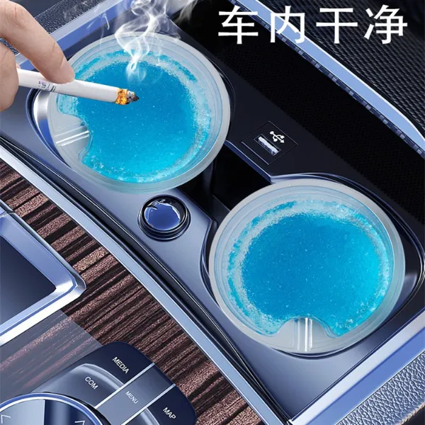 一次性车载烟灰缸车内吸附烟灰防飞灰灭烟沙懒人吸烟神器空气净化