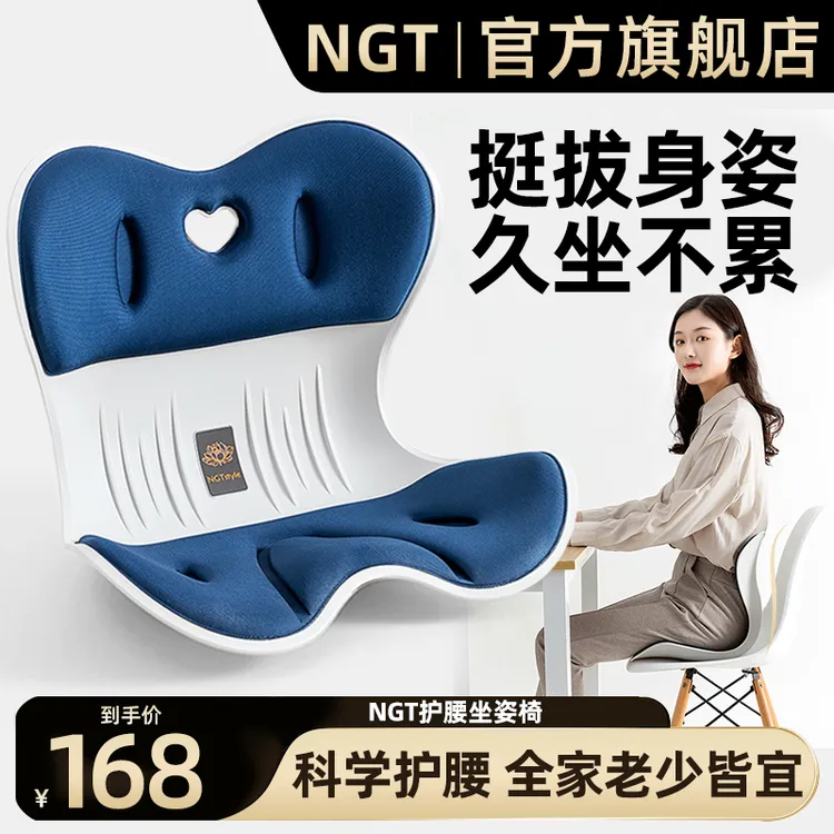 NGTstyle人体工学护腰坐姿椅矫正学习办公久坐不累神器护腰坐垫