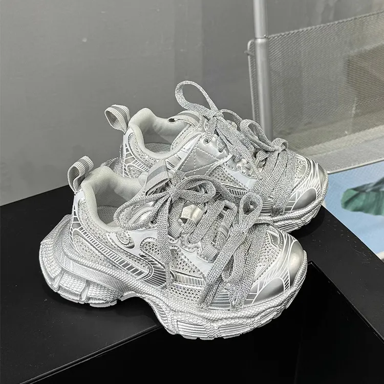 儿童运动鞋2024春秋新款男童鞋子女童老爹鞋透气网面休闲跑步鞋潮