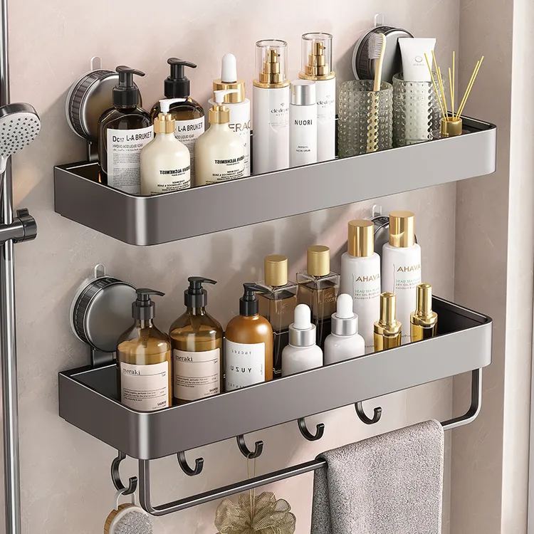 浴室吸盘置物架卫生间免打孔洗漱台壁挂式洗手间厕所收纳架强力