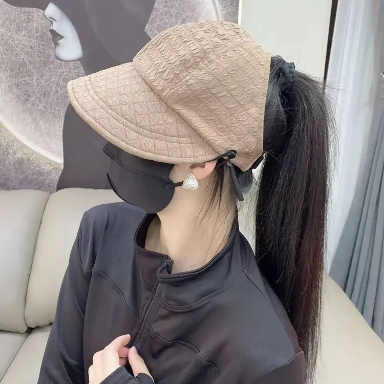 夏季鸭舌帽户外遮阳帽女士太阳帽防晒帽透气百搭时尚韩版网红春夏