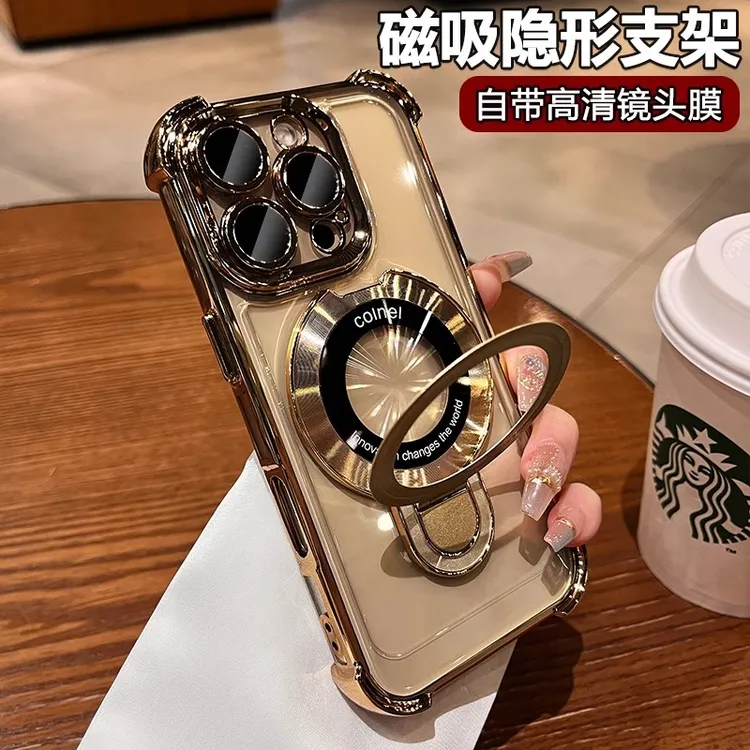 适用iphone16pro手机壳苹果16prmax透明高级感15全包镜头14防摔13