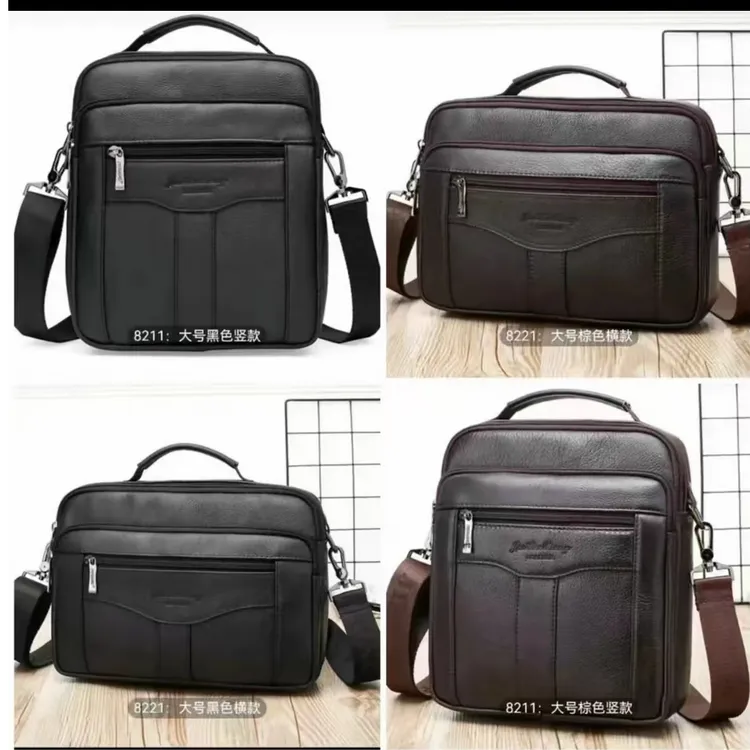 真皮男士时尚手提单肩包多功能头层牛皮斜挎包休闲百搭背包男