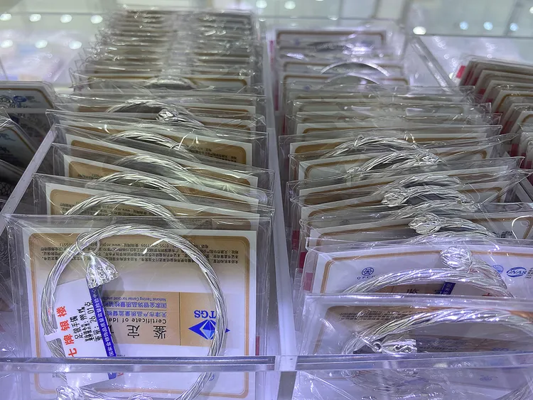 足银手镯 3号链接手工素圈经典实心亮面纯银时尚百搭银镯子首饰