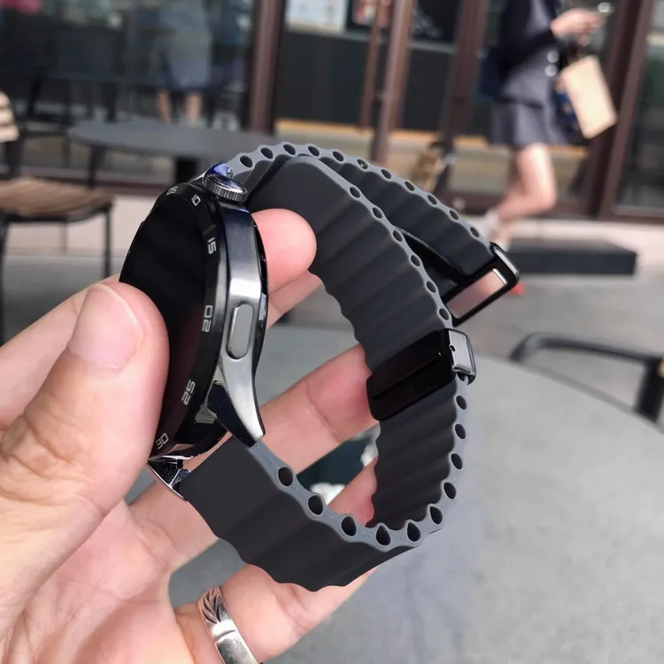 卡客风暴 海洋适用华为手表GT5pro表带4磁吸扣硅胶watch3小米9pro