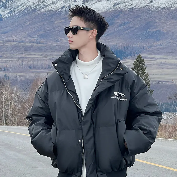 美式cityboy棉服男冬季加厚保暖立领皮外套潮牌高级感立领