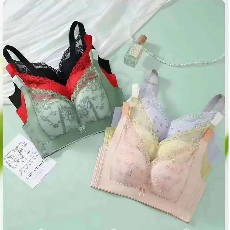 885女士内衣蕾丝中厚2.0AB罩杯舒适四排扣文胸