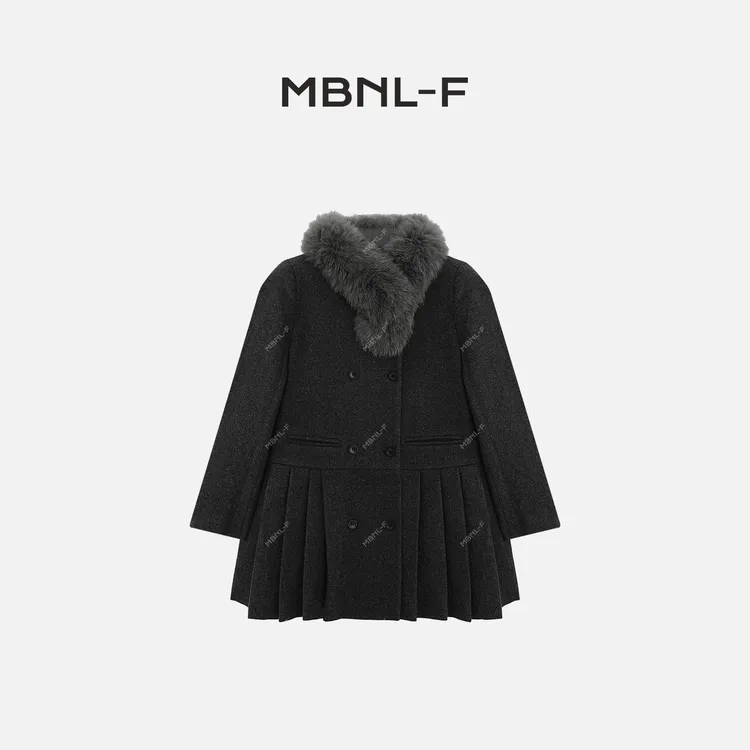 MBNL-F”战袍连衣裙“ 2024F/W新品 狐狸毛领羽绒服 秦磊XM-QZ6524