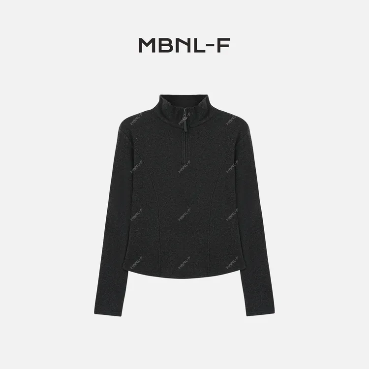 MBNL-F“立裁中高领” 2024F/W新品 半拉链打底衫 秦磊XM-SY3068