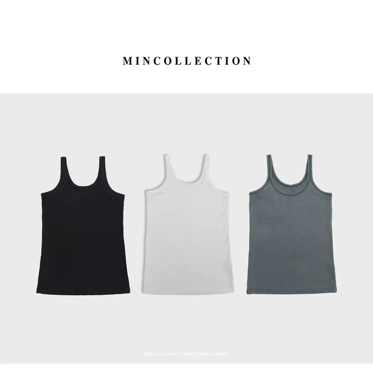 DE Mincollection粗坑条吊带/人手必备弹力螺纹莱赛尔羊毛吊带