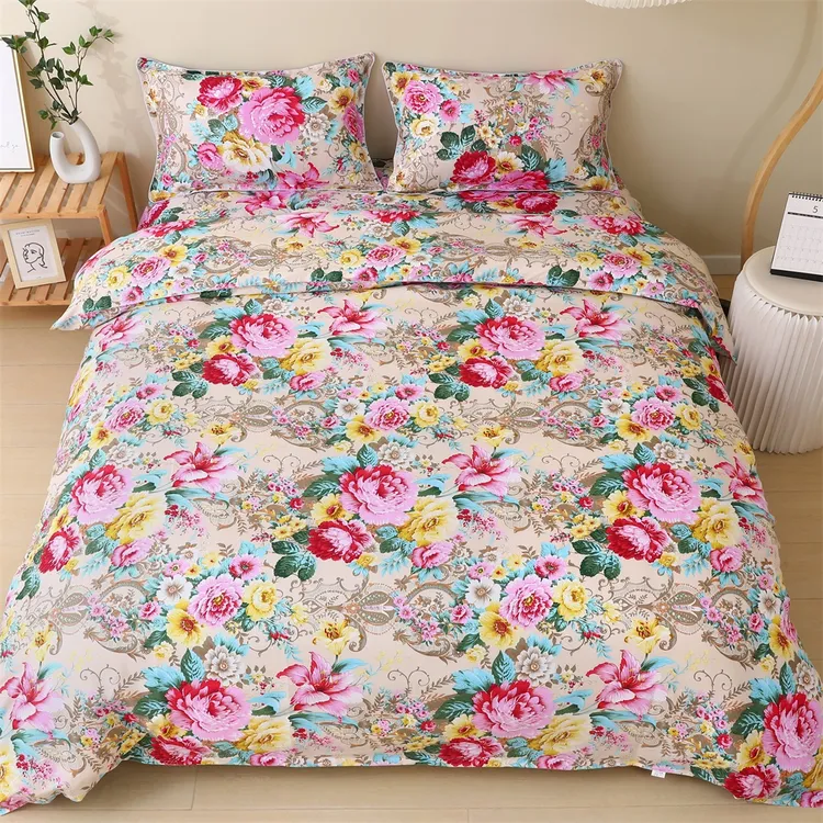 【床上四件套】斜纹棉床单磨毛被套罩学生宿舍成人被套单件四季通用