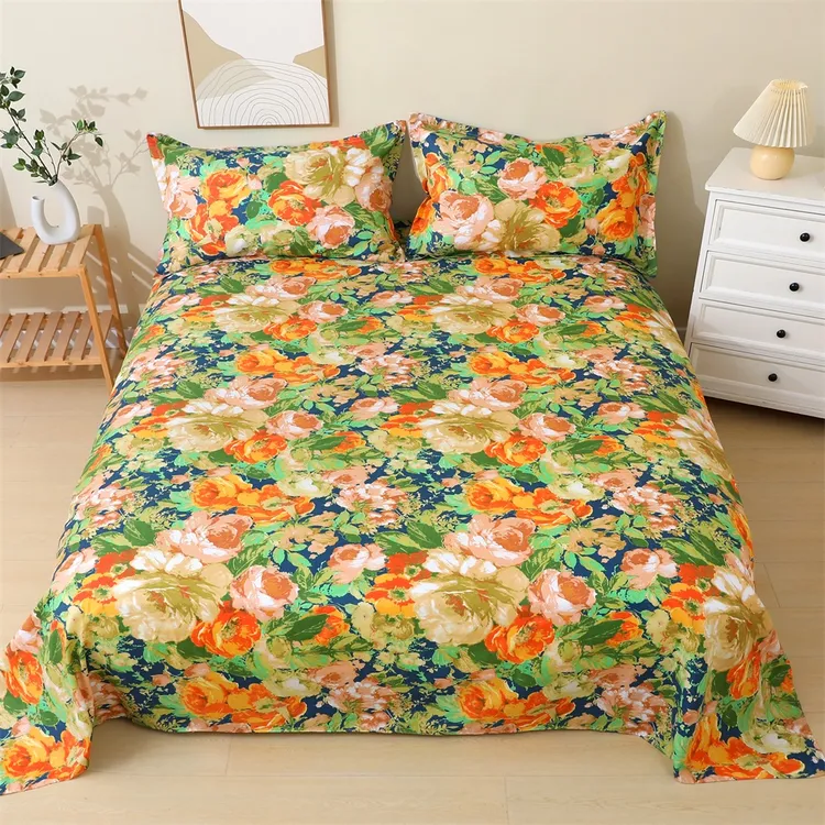 生姜暖绒三件套床上用品2.3*2.3秋冬双人床单枕套学生三件套