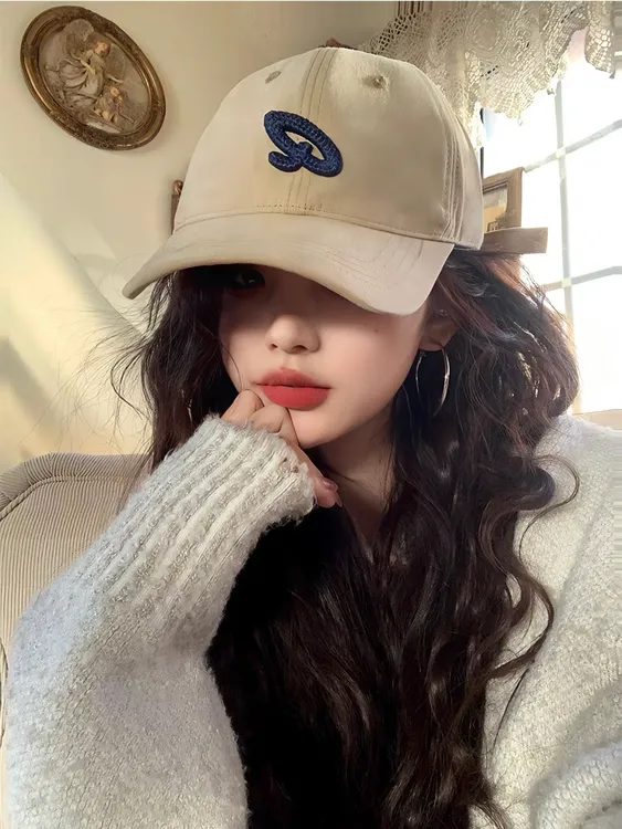 大头围深顶宽檐棒球帽子女韩版Q字母网红显脸小ins潮牌百搭鸭舌帽