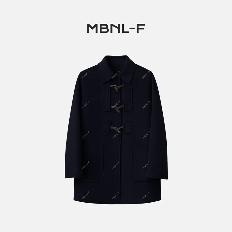 MBNL-F“经典羊绒” 2024F/W新品 牛角扣毛呢大衣 秦磊XM-DY91322