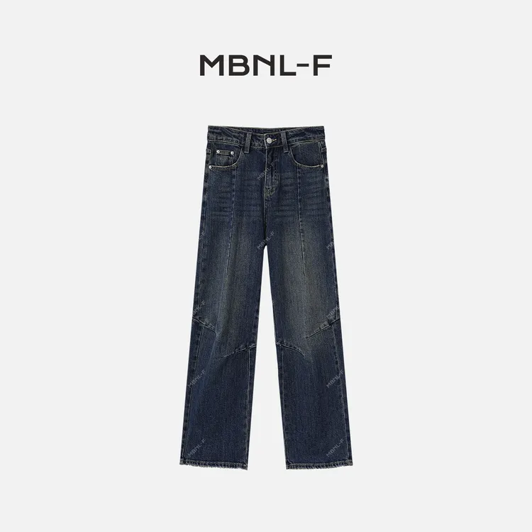 MBNL-F“线条牛仔” 2024F/W新品 蓝色牛仔裤 秦磊XM-KZ9968