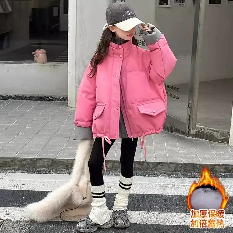 女童棉服冬季2024新款洋气儿童棉袄女孩冬装保暖外套大童加厚棉衣