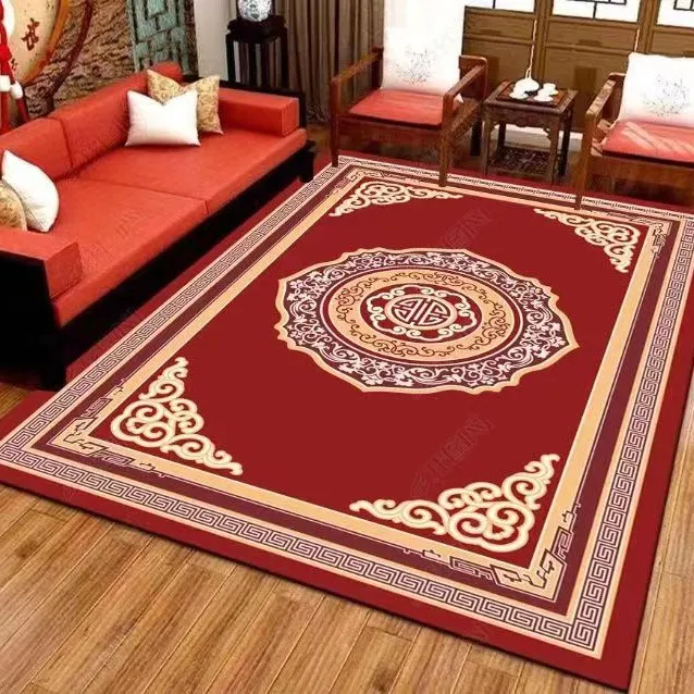 (包邮藏式)国风家用大面积客厅卧室书房防滑耐磨茶几垫地毯床边毯