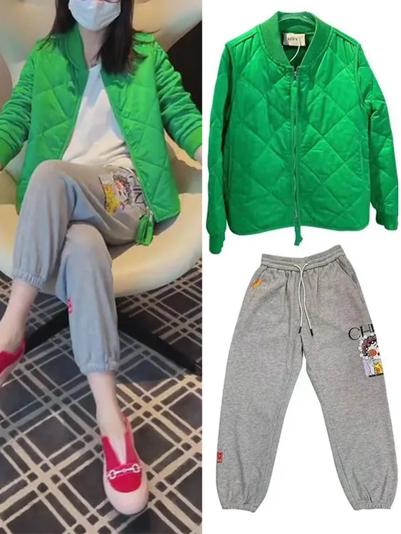 轻薄短款棒球棉服女2025冬季新款韩版洋气菱格棉衣夹克小棉袄外套