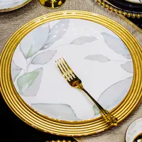 阳春白雪10英寸月光平盘景德镇家用陶瓷盘子餐具欧式餐盘网红菜盘