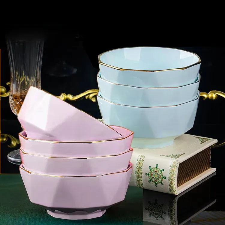 影青/粉色/白色6英寸面碗2个（点关注再送2个）景德镇家用陶瓷餐具