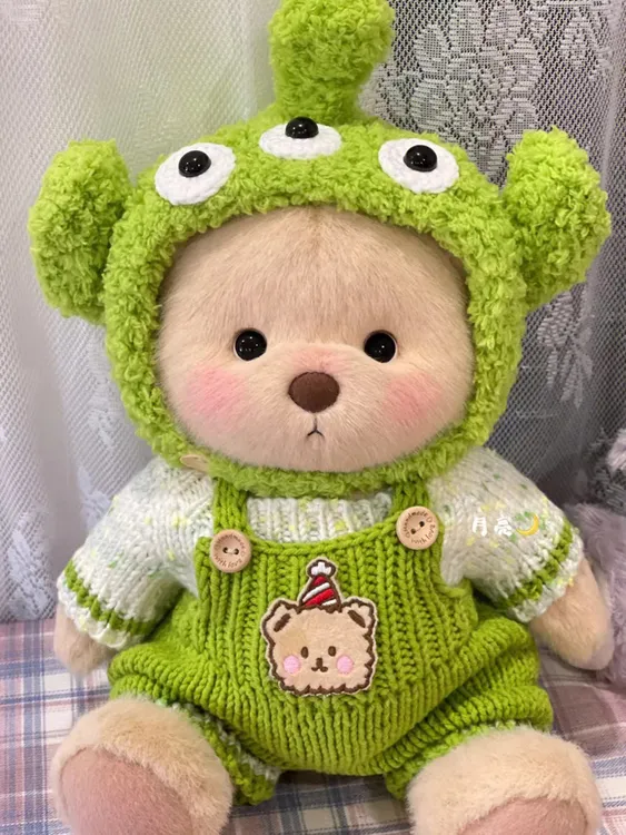 可爱毛绒玩偶熊520送女友送小孩生日礼物换装丽娜熊手工毛绒玩具~