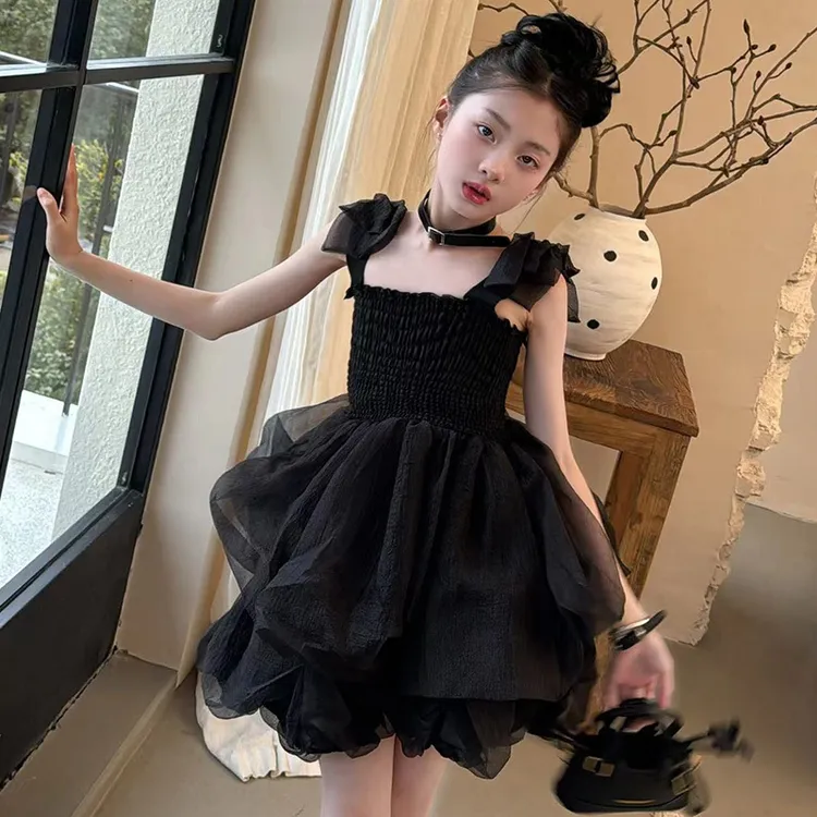 夏季女童宝宝tutu裙网纱公主吊带连衣裙小女孩蛋糕裙蓬蓬生日礼服