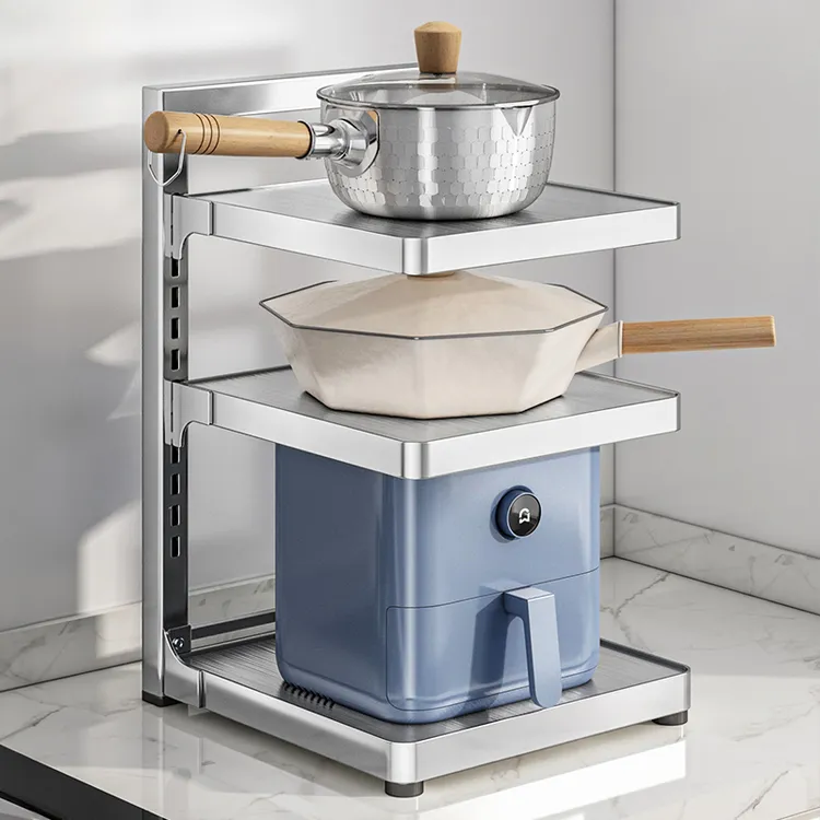 优勤橱柜锅具收纳架锅架厨房置物架家用多功能下水槽下收纳置物架