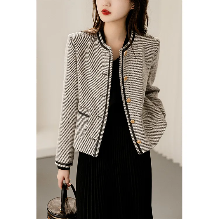 高档小香风外套女2025春秋新款高级感时尚洋气女装小个子短款上衣