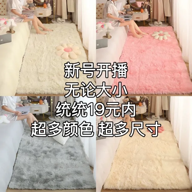 新号开播 只为宠粉 长毛绒卧室床边地毯客厅茶几地毯飘窗垫沙发垫