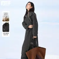 【致臻系列】对白灰色全羊毛长款双面呢大衣女2025冬新款毛呢外套