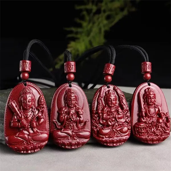 含辰砂工艺品天然朱砂男女守护神本命佛12生肖吊坠