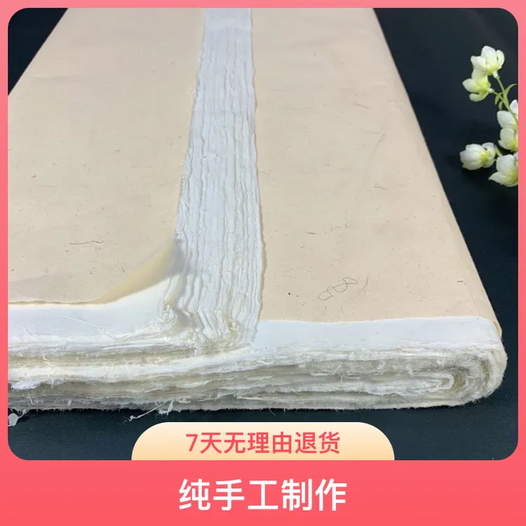 雲雅堂纯手工云龙宣纸四尺六尺云龙皮纸构皮纸山水国画长纤维