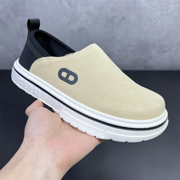 2024年新款男士一脚蹬小丑鞋春夏季透气休闲鞋厚底运动鞋潮男板鞋