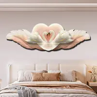 D190天鹅床头画卧室挂画主卧室挂画羽毛床头装饰画家居挂画捡漏2